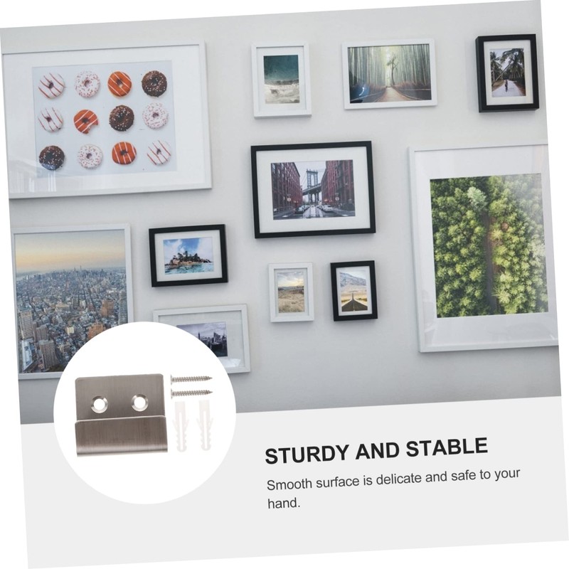 Operitacx 12Sets Stainless Steel Tile Fasteners Tile Display Hooks Wall