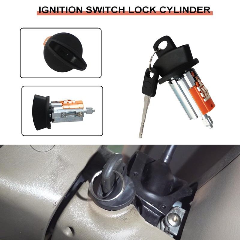 Eterpace Door Lock Cylinder & Ignition Switch Cylinder, Compatible with