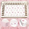 3 Pcs Bear Crib Bedding Set Nursery,Pink,Silly Goose