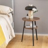 Giantex Round End Table Set of 2, Retro Bedside Table