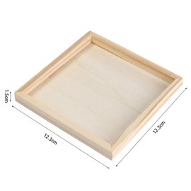 Wood Panels for Painting, 6 Pack Unfinished Small Wood Serving Tray, Canvas Panel Boards Unfinished Wood Signs for Painting Arts Supply