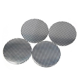 uxcell 4Pcs Carbon Fiber Pattern 56mm Dia Car Wheel Center Hub Cap Emblem Sticker