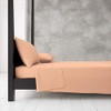 Egypto Easy Care Luxury Bedding King Size Flat Sheet – Breathable & Hypoallergic Flat Sheets – Shrinkage & Fade Resistant Flat Bed Sheet Peach