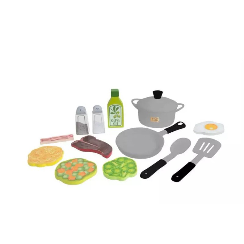 FAO Schwarz Gourmet Collection 23 Piece Tabletop Wood Stove Cooking