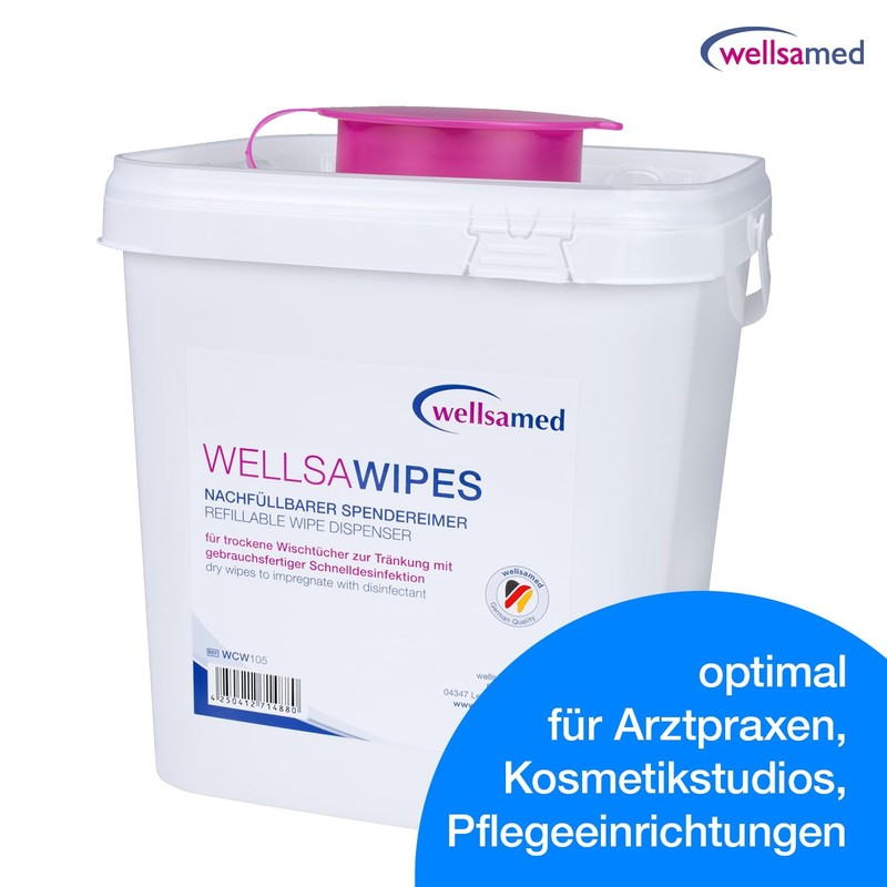 wellsamed wellsaclean Refillable Dispenser Bucket, Feed Cloth Dispenser Empty, Non-Woven