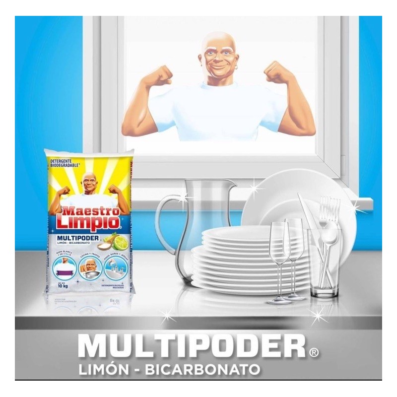 MAESTRO LIMPIO DETERGENTE EN POLVO PARA LAVAR 10 KG