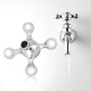 Mumusuki Cross-Arm Faucet Handle, Unique Shape Bathroom Faucet Copper Handle