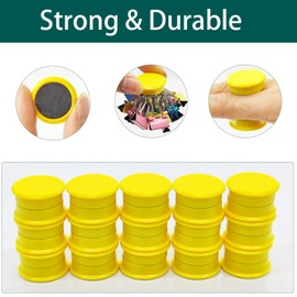 ZDZBLX Magnets for Magnetic Board, Pack of 30 Magnets Strong, Fridge Magnets, Strong Magnets, Fridge Magnets, Mini Magnets, Small Magnet, Round Whiteboard Magnets, Colourful Board Magnets, for