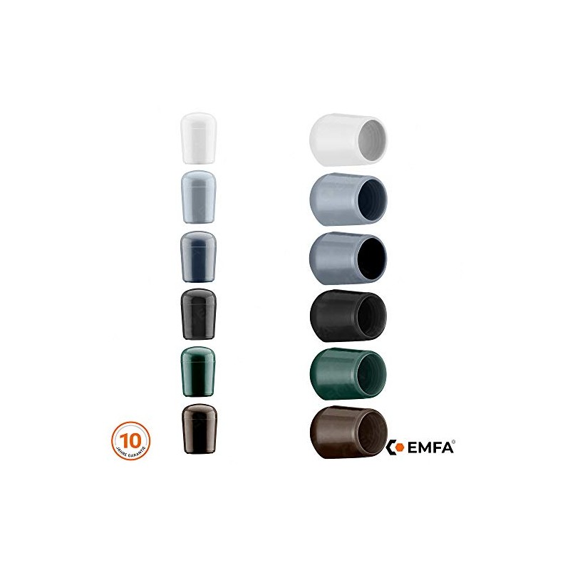 EMFA Caps for Round Pipes 30 mm White (RAL 9010)