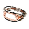 for Xiaomi Mi Band 7 Leather Strap Metal Snap Retro