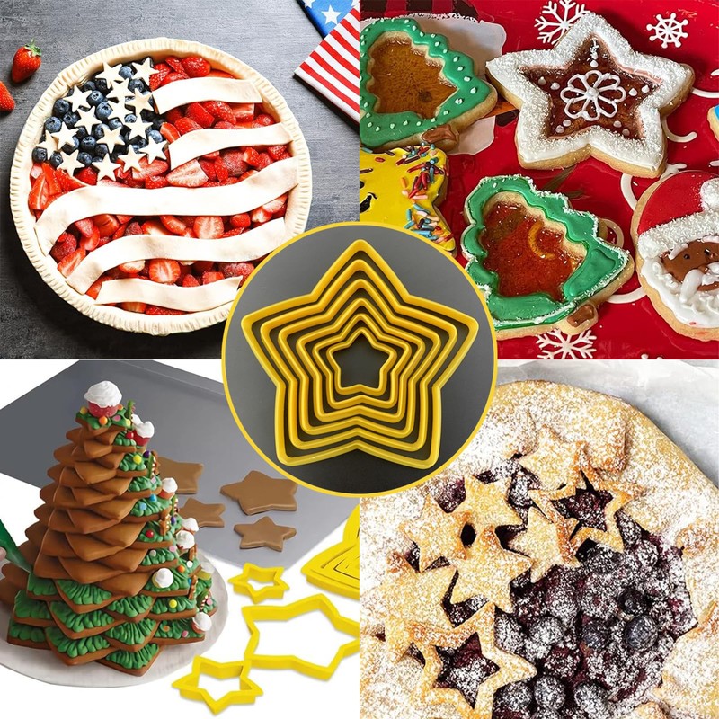 WYRGQIQN All-Inclusive Cookie Cutters Set 6Pcs Versatile The Cookie Cutter,