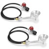 WADEO Propane Burner Head 2 PCS, High Pressure Cast-Iron Round