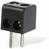 Loudspeaker Angle Plug DIN 41529 Screwable Small Black