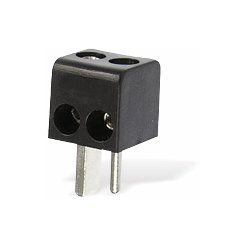 Loudspeaker Angle Plug DIN 41529 Screwable Small Black