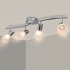 HiBay LED Track Lighting Fixtures, Rotatable 4-Light Ceiling Spot Light,