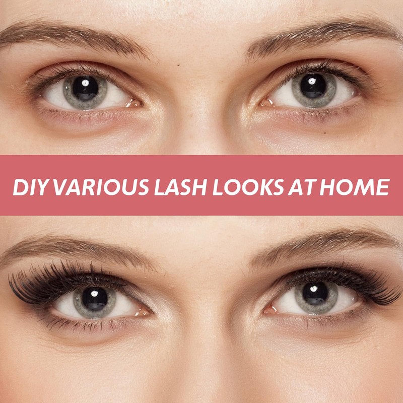 CNMTCCO Lash Clusters, 120Pcs DIY lash Extenisons 8-16MM D Curl