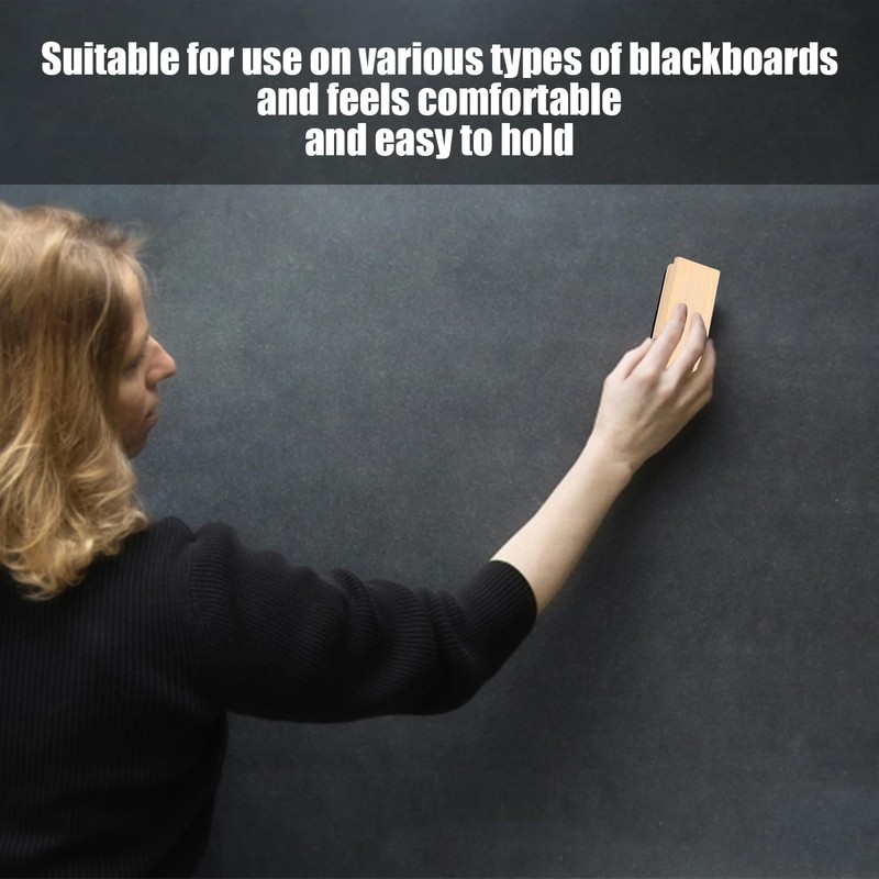 2 Pieces of Blackboard Eraser, Blackboard Eraser with Wooden Handle,