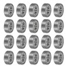 sourcing map 20 Pcs 608ZZ Deep Groove Ball Bearing, 7.65