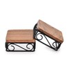 Indus Lifespace Riser Tabletop Square Dessert Stand Risers with Rustic