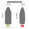 BNDX Extra-Wide Ironing Board Cover - Standard Size 18x49,Extra Thick