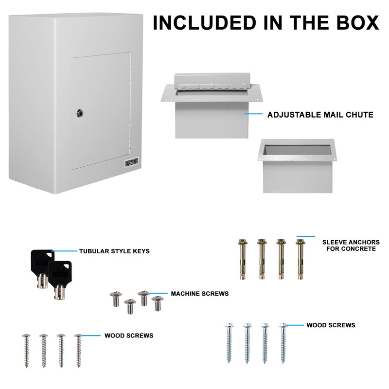 Durabox Through-The-Wall Drop Box Deposit Safe 17 x 13 x