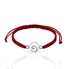 PLANETYS - 925 Sterling Silver Bracelet Braided Cord Eye of Saint Lucie - Santa Lucia - Oeil de Sainte Lucie - Shiva Eye, Sterling Silver, Eye of Saint Lucie