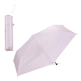 【2025】Wpc. Sun Umbrella, Lightweight Plain Slim, Lavender ≪100% Blackout Rate/100% UV Protection Rate/UPF 50+/Heat Shielding/For Sunny and Rainy Weather≫ Folding Umbrella, 23.6 inches (60 cm) Main Rib
