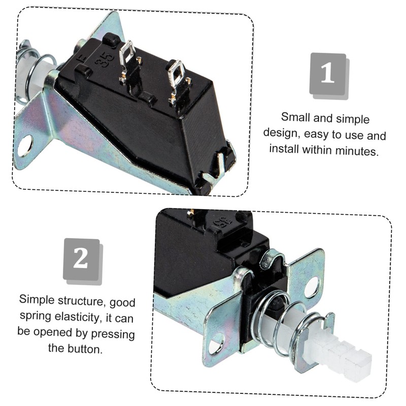 Operitacx 20pcs Self-locking Switches for Range Hood Vent Cabinet Straight