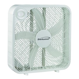 Brentwood Kool Zone F-20SW Box Fan,3-Speed 20-inch,White