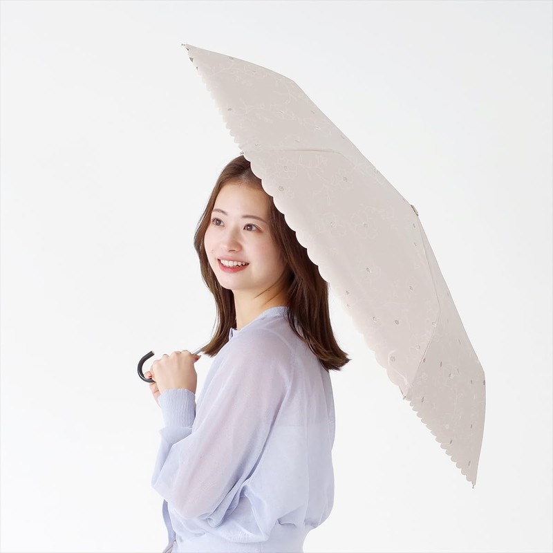 Nifty Colors 2414BG Folding Umbrella, Blackout Line Flower Mini