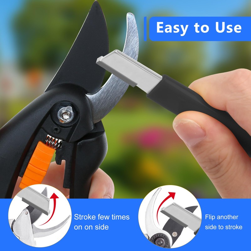 Windspeed 2PCS Garden Tool Sharpener Stone for Garden, Scissor Sharpener