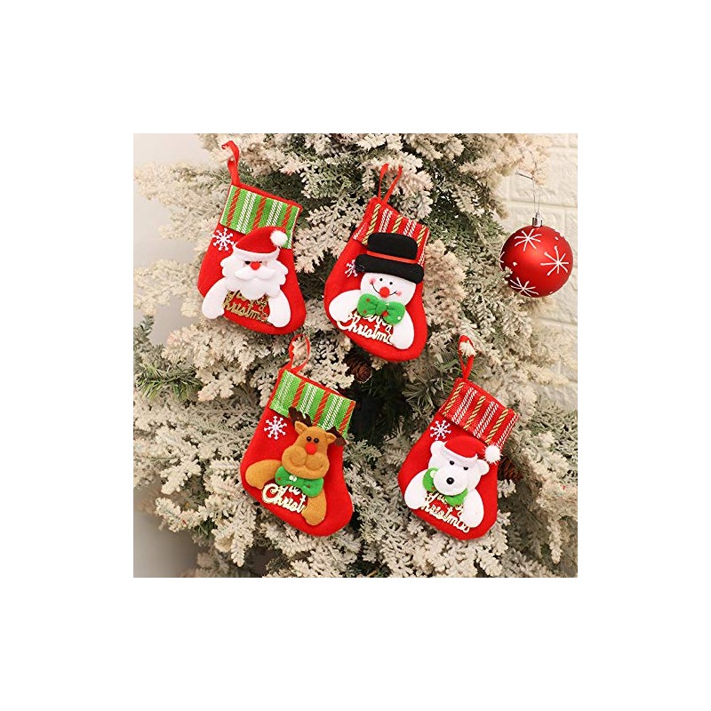 Takelablaze Christmas Stocking, Santa Claus, Snowman, Bear, Reindeer, Christmas Socks,