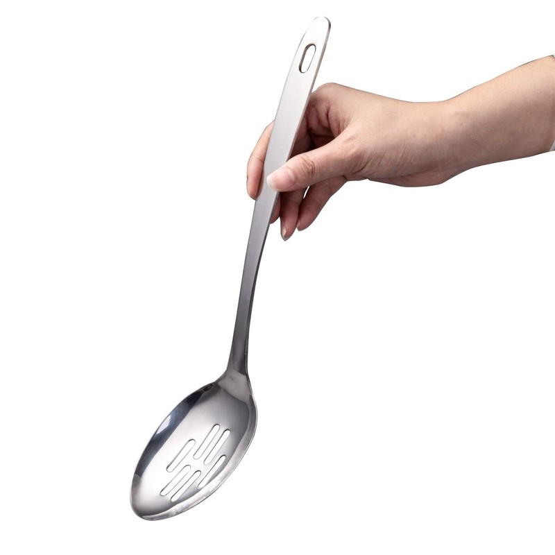 Slotted Spoon Stainless Steel Cooking Spoon Kitchen Serving Spoons, 12.8inch/32.5cm