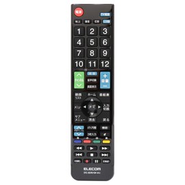 ELECOM Remote control for Recorder 【Just enter the setting number to start using immediately】 Also compatible with TV Black ERC-BDR01BK-MU