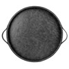 HofferRuffer Top Nocth PU Leather Round Serving Tray, Decorative Serving