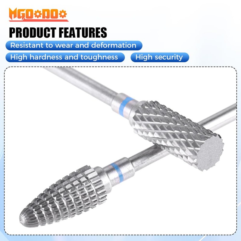 Mgoodoo 6PCS Nail Drill Bits, 3/32'' Efile Nail Drill Bits,