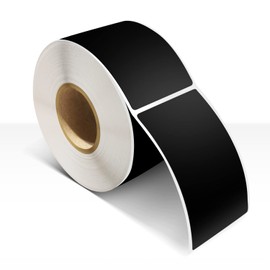 Rectangle Labels Sticker 3×5 Inch Vinyl Floor Stickers Color Coding Name Tags Roll Removable 200 PCS, Black