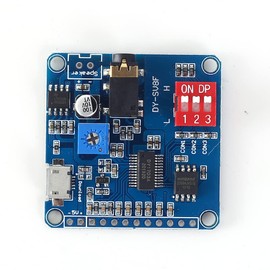 DollaTek Voice Sound Playback Module Arduino MP3 Player Module UART I/O Trigger Class D Amplifier Board 5W 8M Storage SD/TF Card