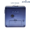 Atrium A660-5 Radio Controlled Alarm Clock Analogue Quartz without Ticking