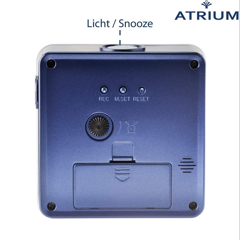 Atrium A660-5 Radio Controlled Alarm Clock Analogue Quartz without Ticking
