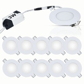 Tianlai S26W03 Lampara de techo led de sobreponer, plafones led para techo 3W, diseño moderno, redondo ahorro de energia (10 piezas)