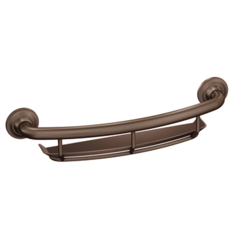LR2356DOWB Moen LR2356DOWB Home Care 16-Inch Grab Bar with Shelf,