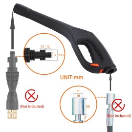 Fixfans Pressure Washer Gun, Compatible with Some Portland Husky Black Decker Ford Pu...