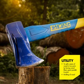 Estwing Maul, 8 LB Head, Wood Splitting Maul with Fiberglass Handle, Model 62374, 36"