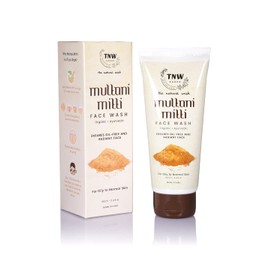 TNW-The Natural Wash Pure Aloe Vera Gold Gel that helps to control pimple/Blemishes (100ml) and Multani Mitti Face Wash (100ml)/ Face Wash For Normal To Oily Skin With Aloe Vera And Kesar