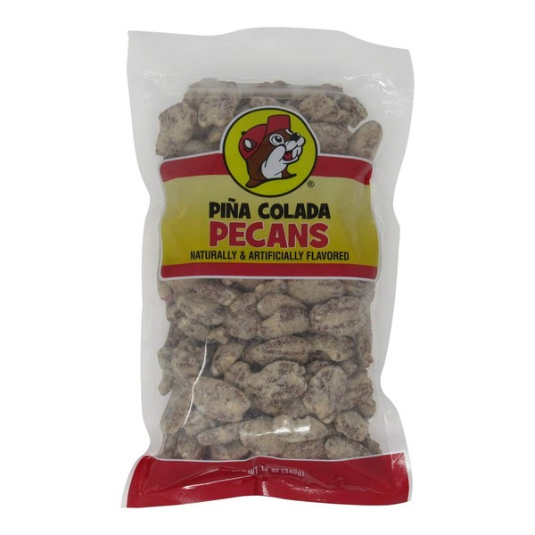Buc-ees Pina Colada Flavored Pecans in a Resealable Bag, 12 Ounces