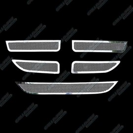 APS Compatible with Dodge Grand Caravan 2011-2017 Main Upper Lower Bumper Stainless Steel Chrome Mesh Front Grill Grille Insert Combo D71084T