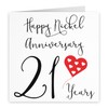 Hunts England - 21st Wedding Anniversary Card - Happy Nickel