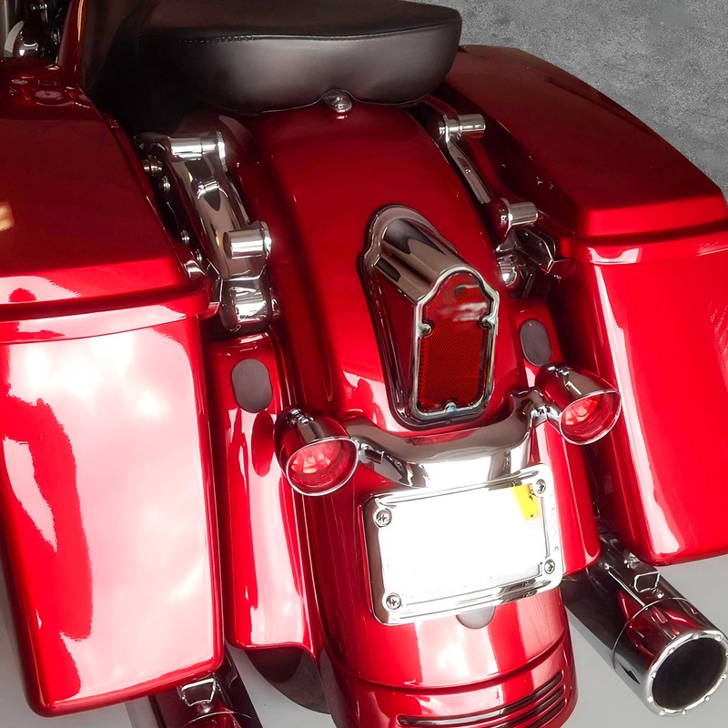 FATECIM Motorcycle LED Tombstone Tail Light Rear Brake Lamp Stop