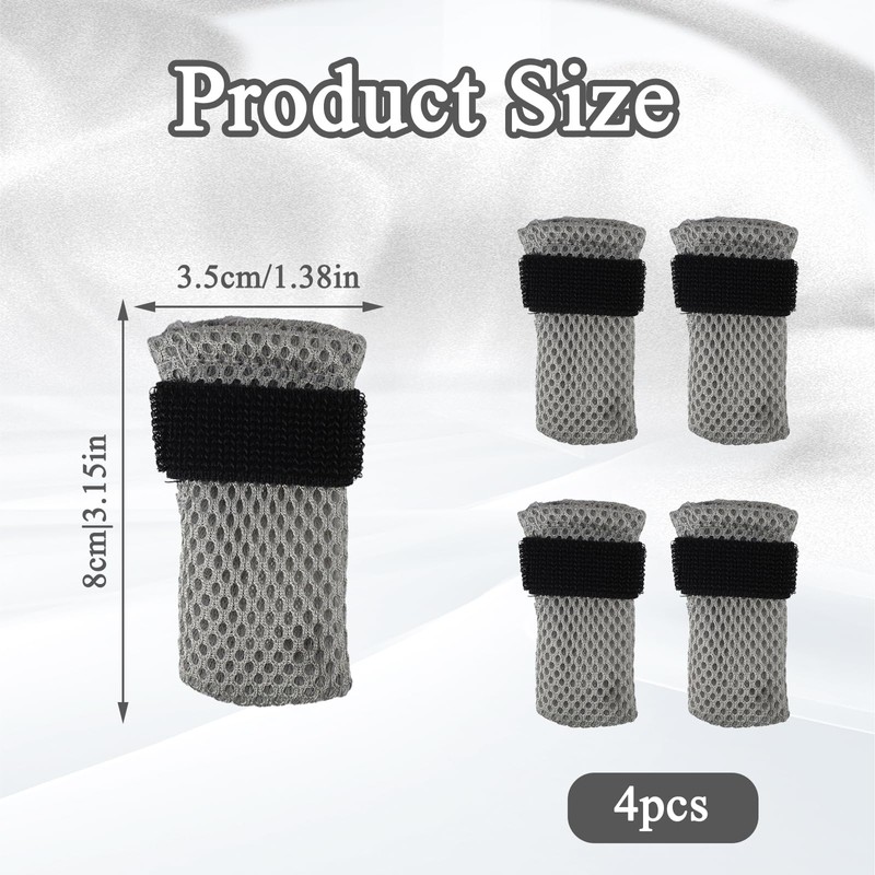 4 PCS Cat Mittens to Prevent Scratching, Adjustable Cat Booties